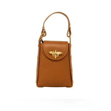 Viviana Bumblebee Italian Leather Clutch Crossbody