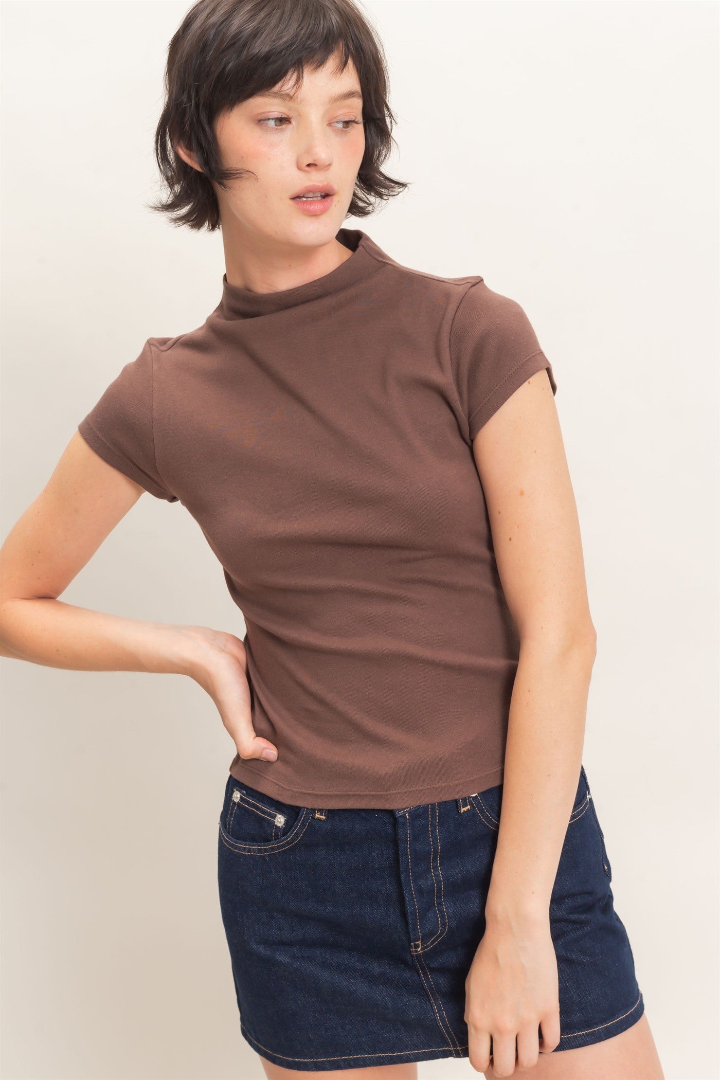 Morgan Mock Neck Knit Top