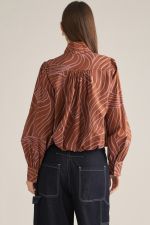 Claudette Abstract Print Blouse