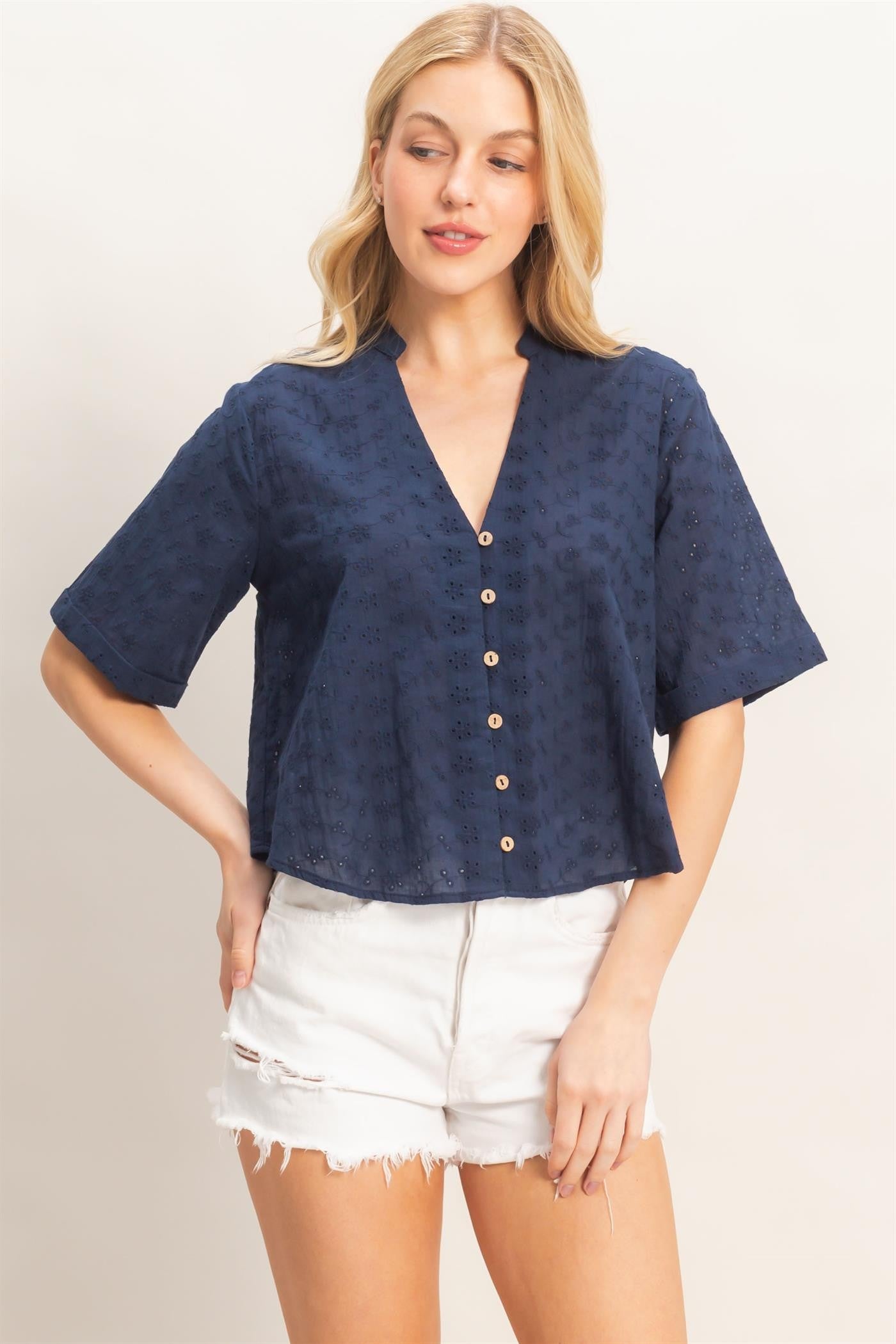 Danica Eyelet Top