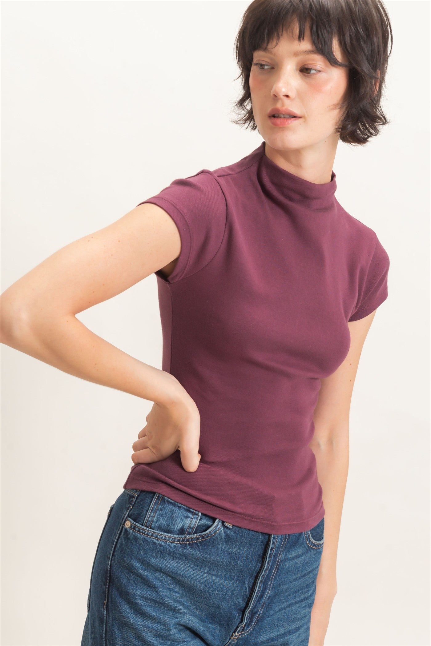 Morgan Mock Neck Knit Top