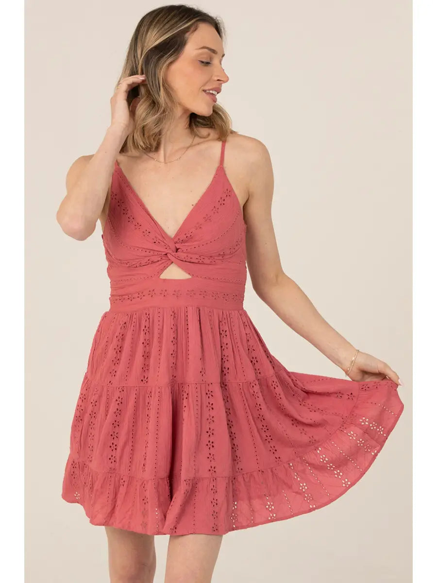 The Chelsea Eyelet Twist Dress