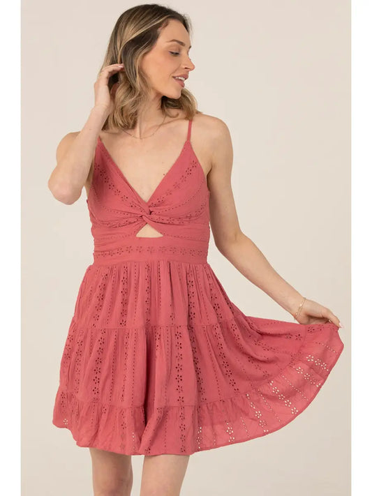 The Chelsea Eyelet Twist Dress