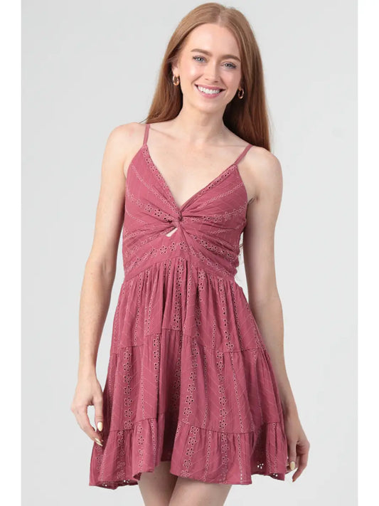 The Chelsea Eyelet Twist Dress