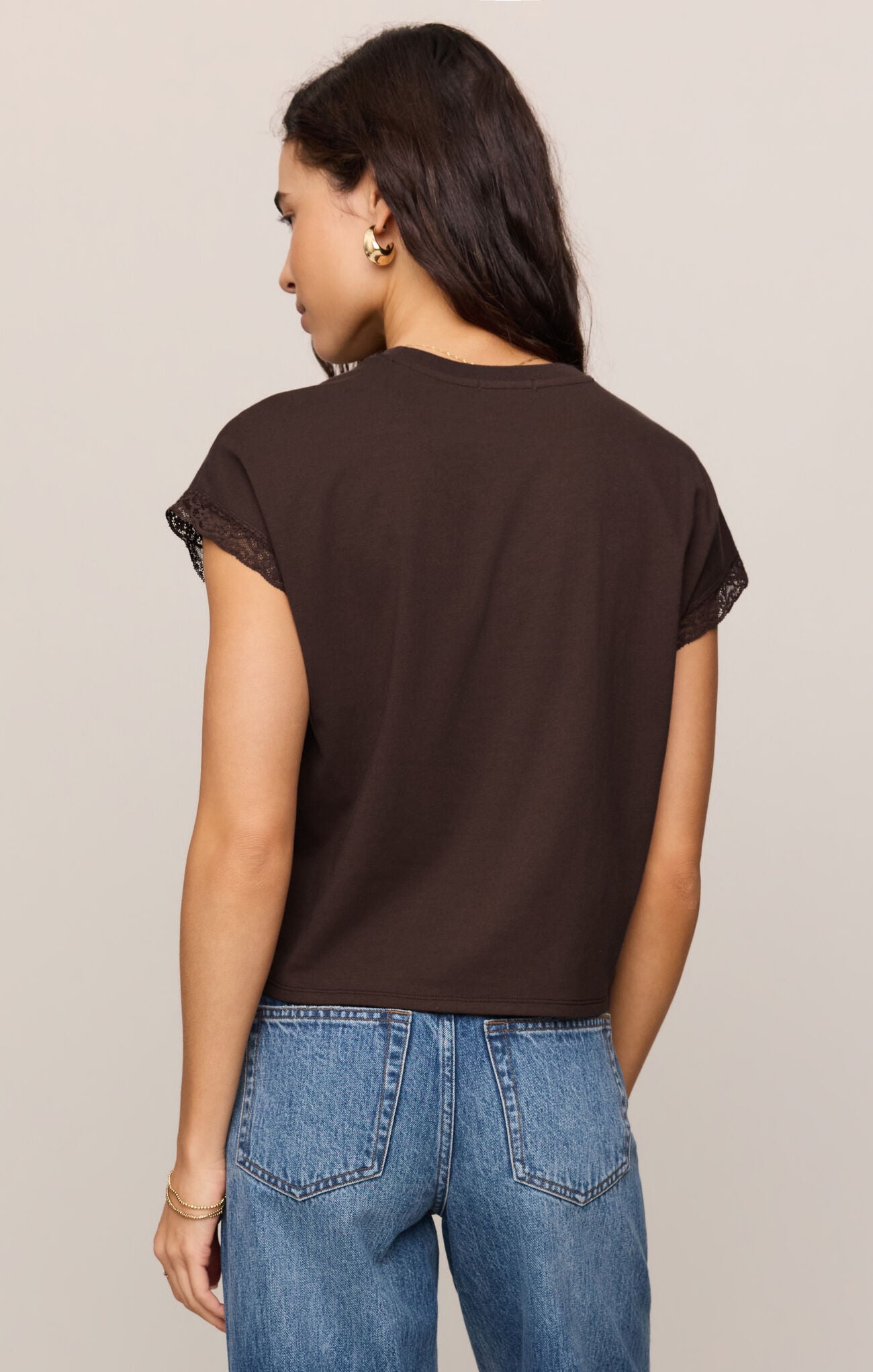 A premium cotton lyocell jersey tee featuring a classic crew neckline and soft, breathable feel for effortless everyday sophistication.