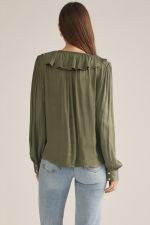 Florence Ruffle Tie-Front Blouse