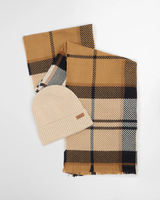 Barbour Pendle Beanie & Blair Scarf Gift Set