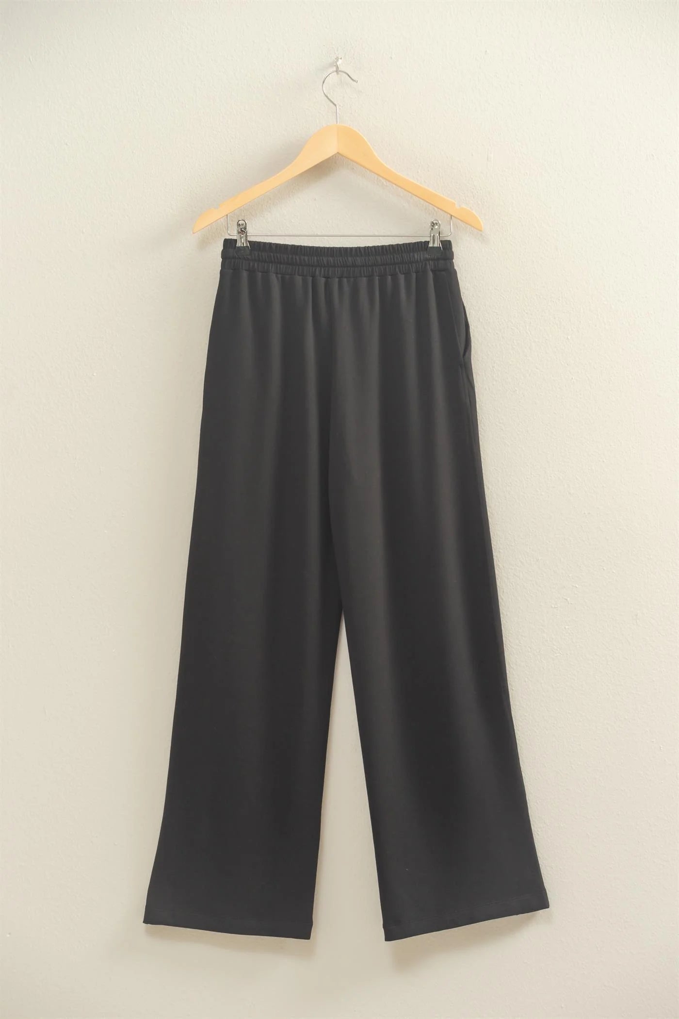 Scuba High-Waist Wide-Leg Drawstring Sweatpants