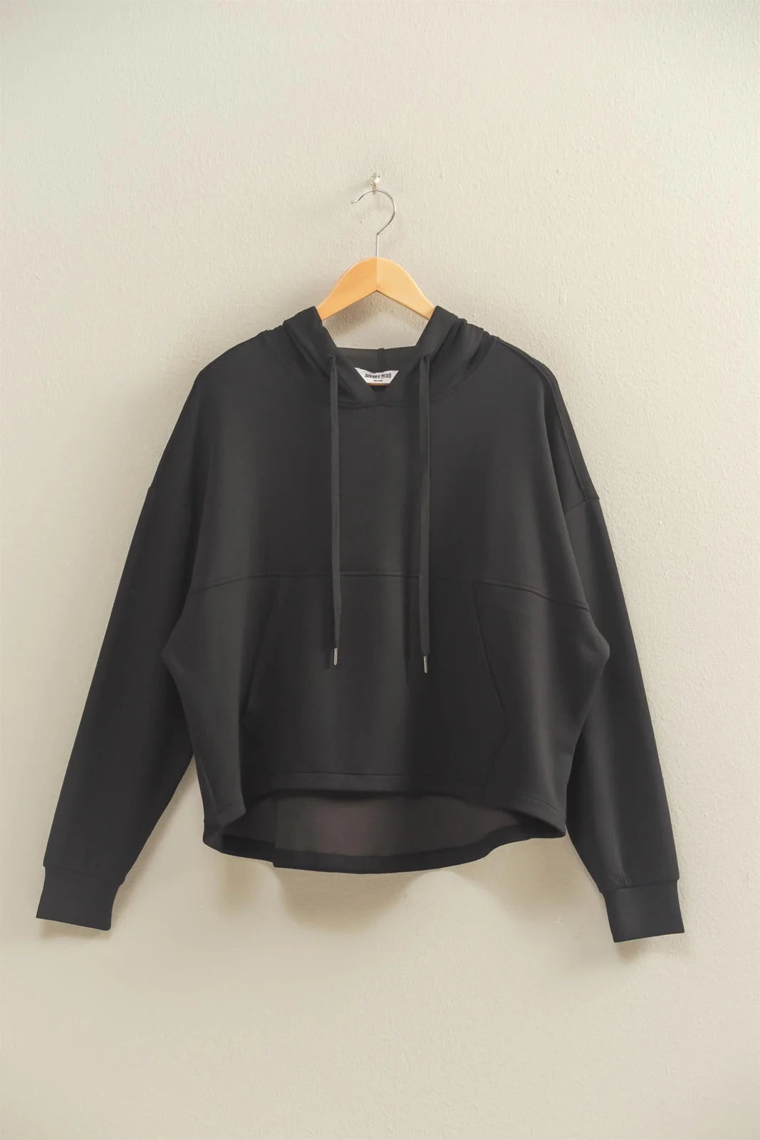 Scuba Fabric Kangaroo Pocket Oversized Hoodie