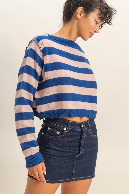 Stephanie Striped Relaxed Fit Sweater
