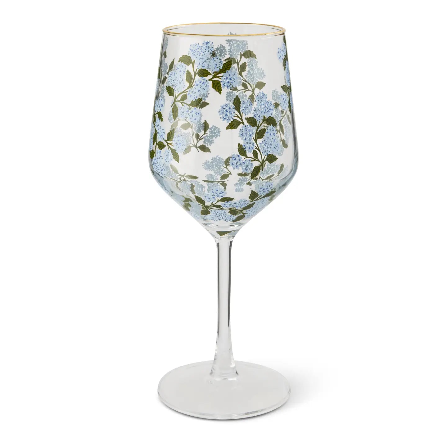 Hydrangea Wine Glass