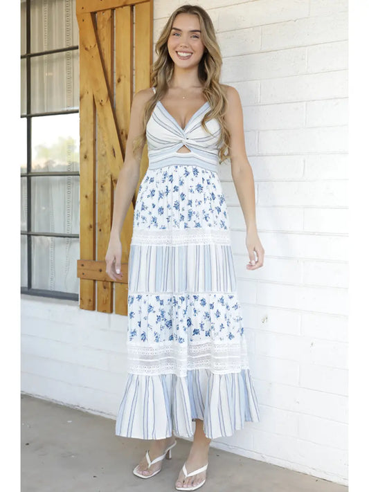 The Camila Twist Front Maxi Dress