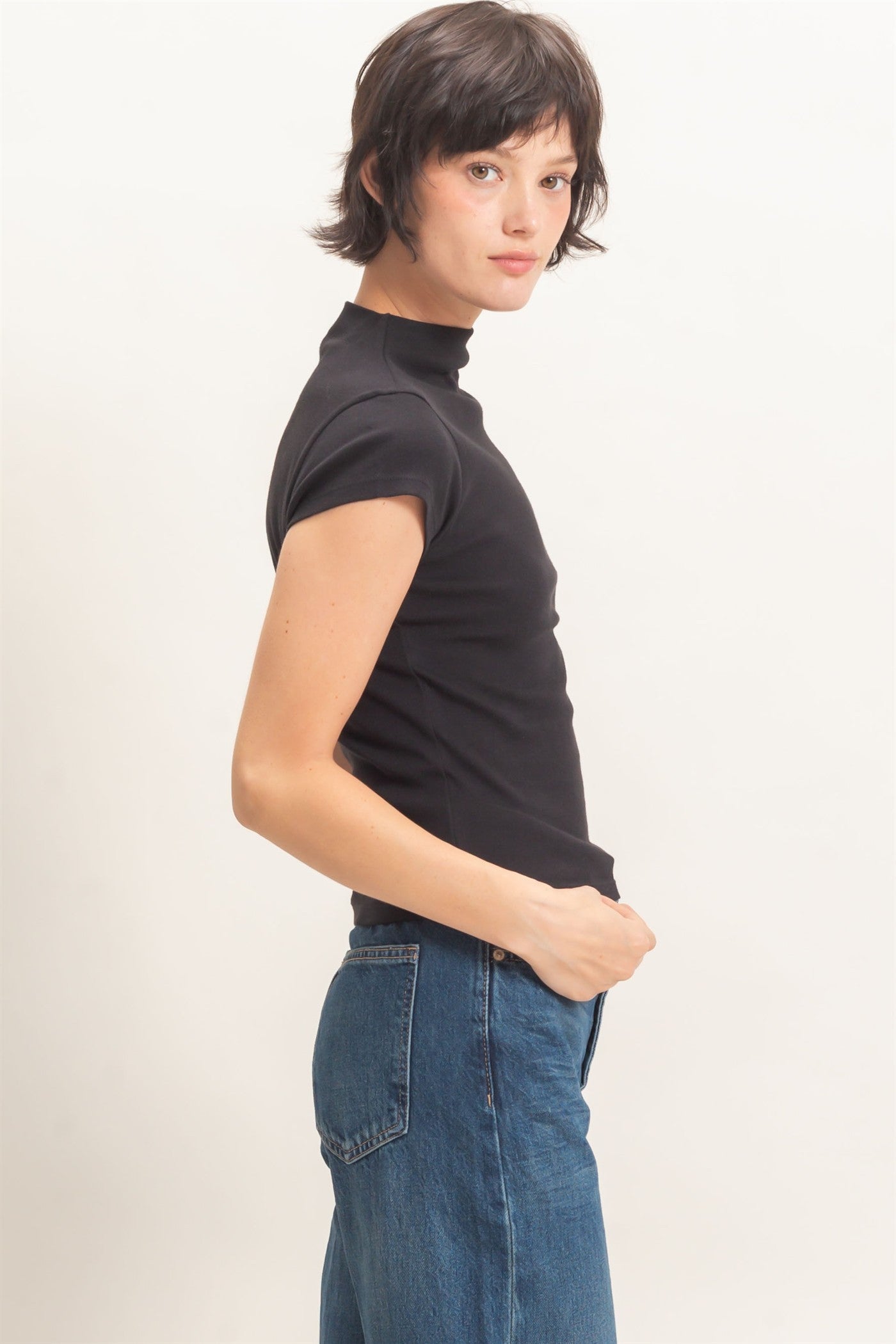 Morgan Mock Neck Knit Top