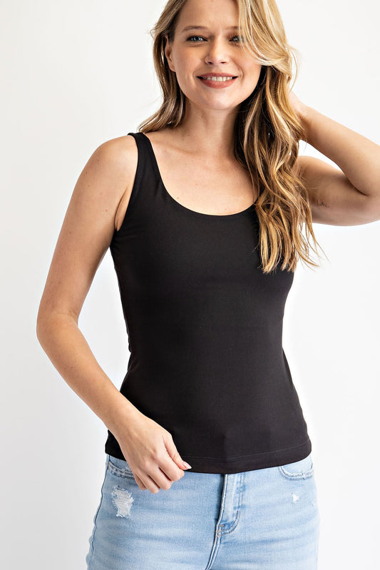 Experience everyday luxury with this butter-soft tank designed for ultimate comfort and layering versatility.