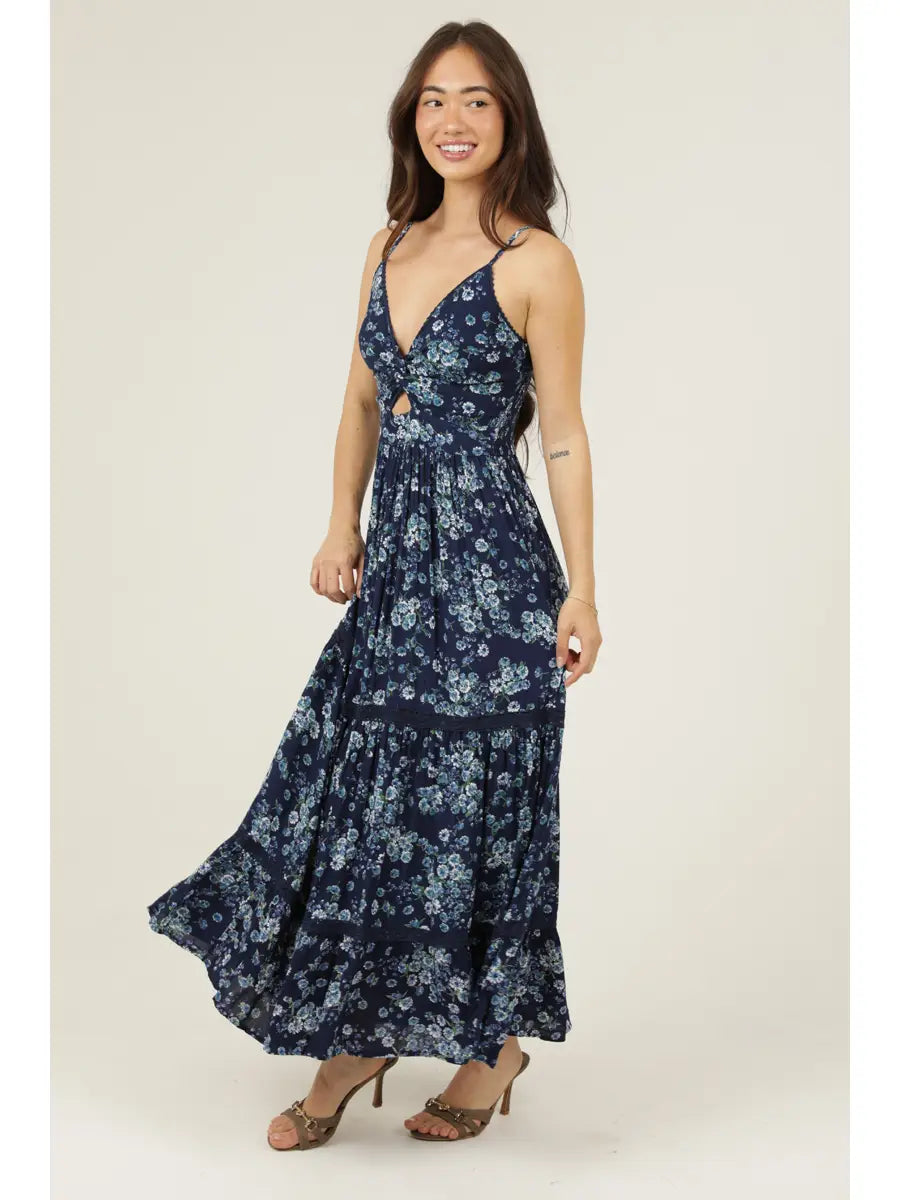 The Adriana Twist Front Maxi Dress