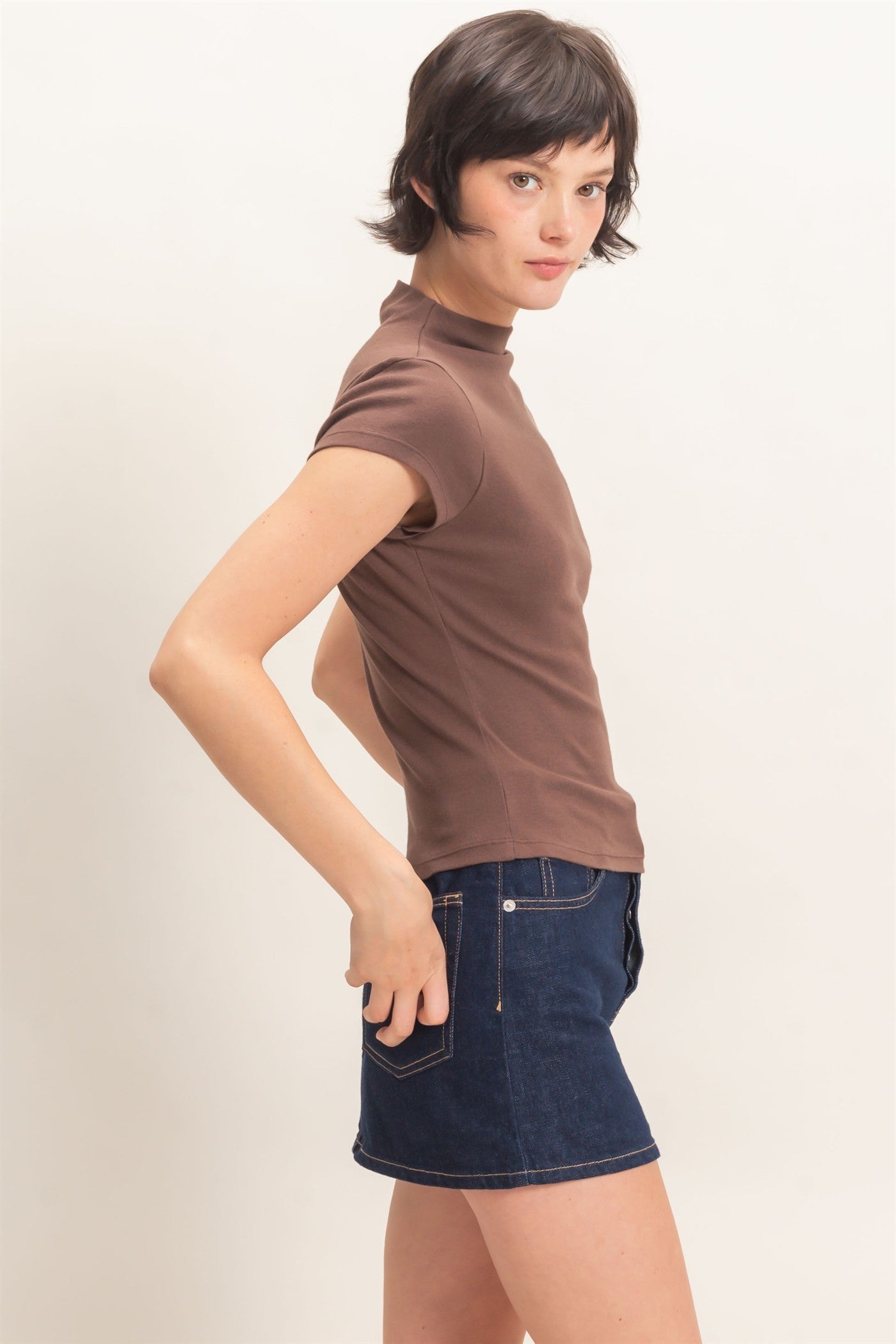 Morgan Mock Neck Knit Top