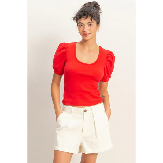 Sculpted Muse Puff Sleeve Tee