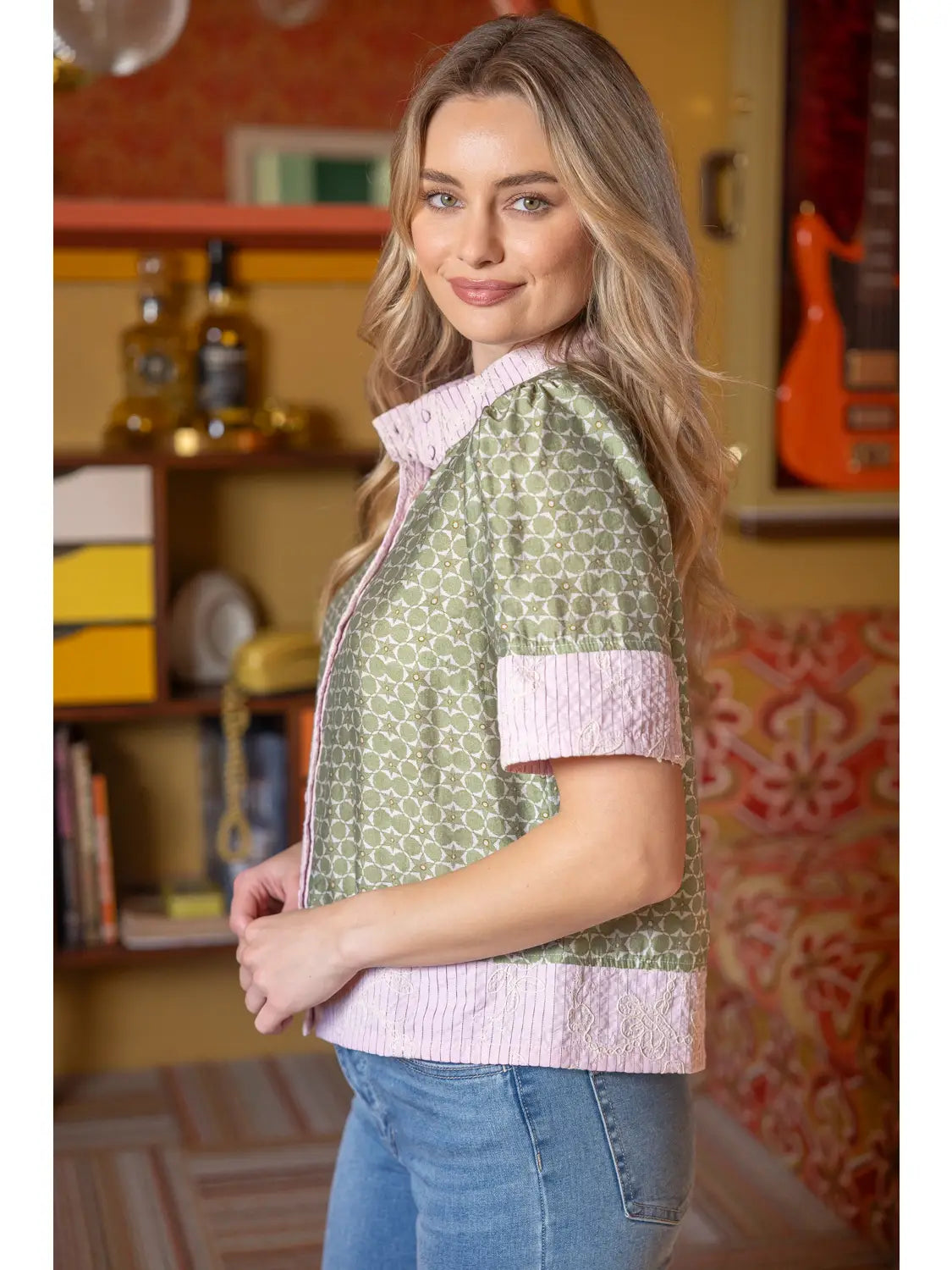 Marley Mixed Print Top