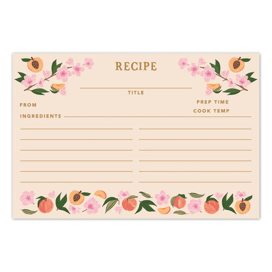 Peach Blossom Recipe Cards