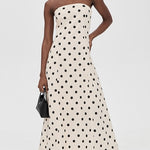 Camille Linen Polka Dot Dress