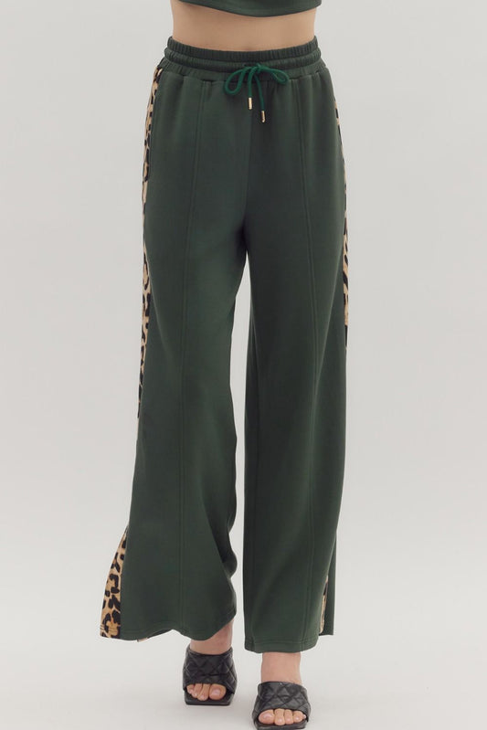 Noa Leopard Trim Lounge Pants