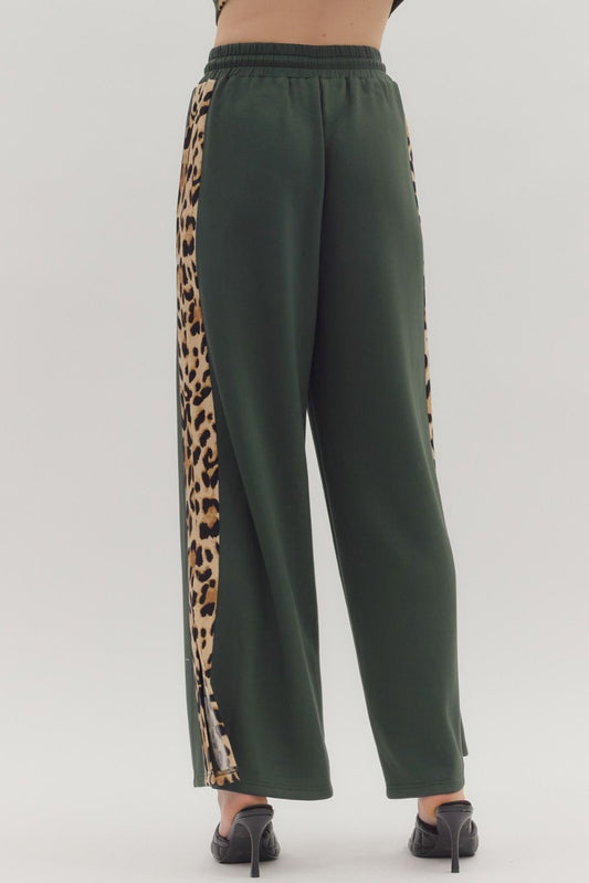 Noa Leopard Trim Lounge Pants