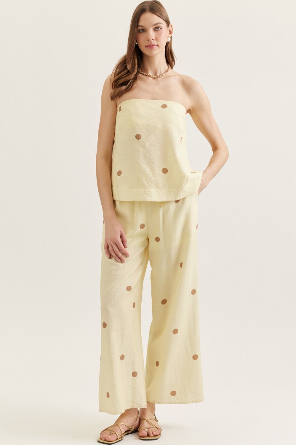 The Marissa Polka Dot Wide Leg Pants