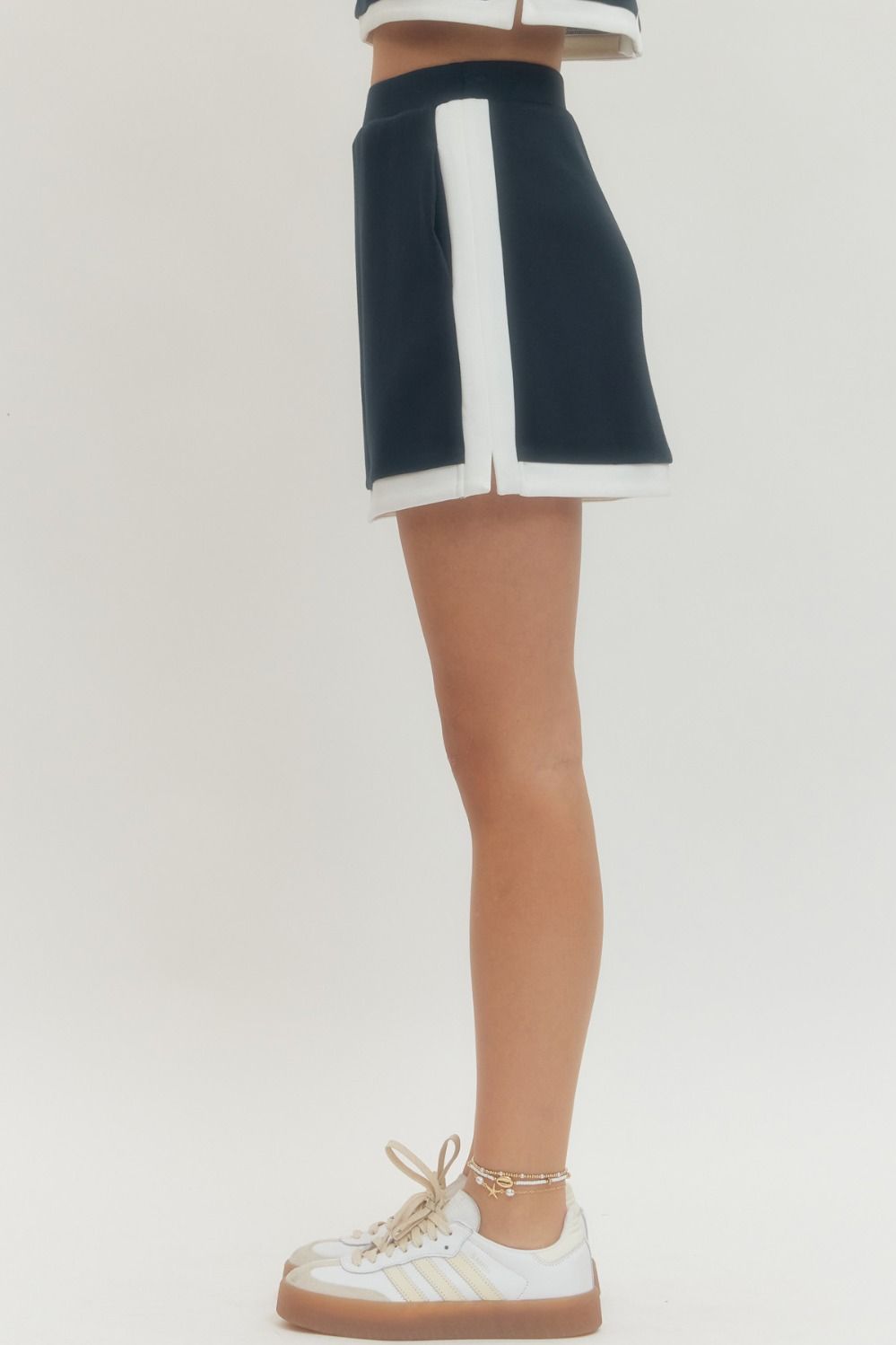 Hadley Contrast Trim Knit Mini Skirt