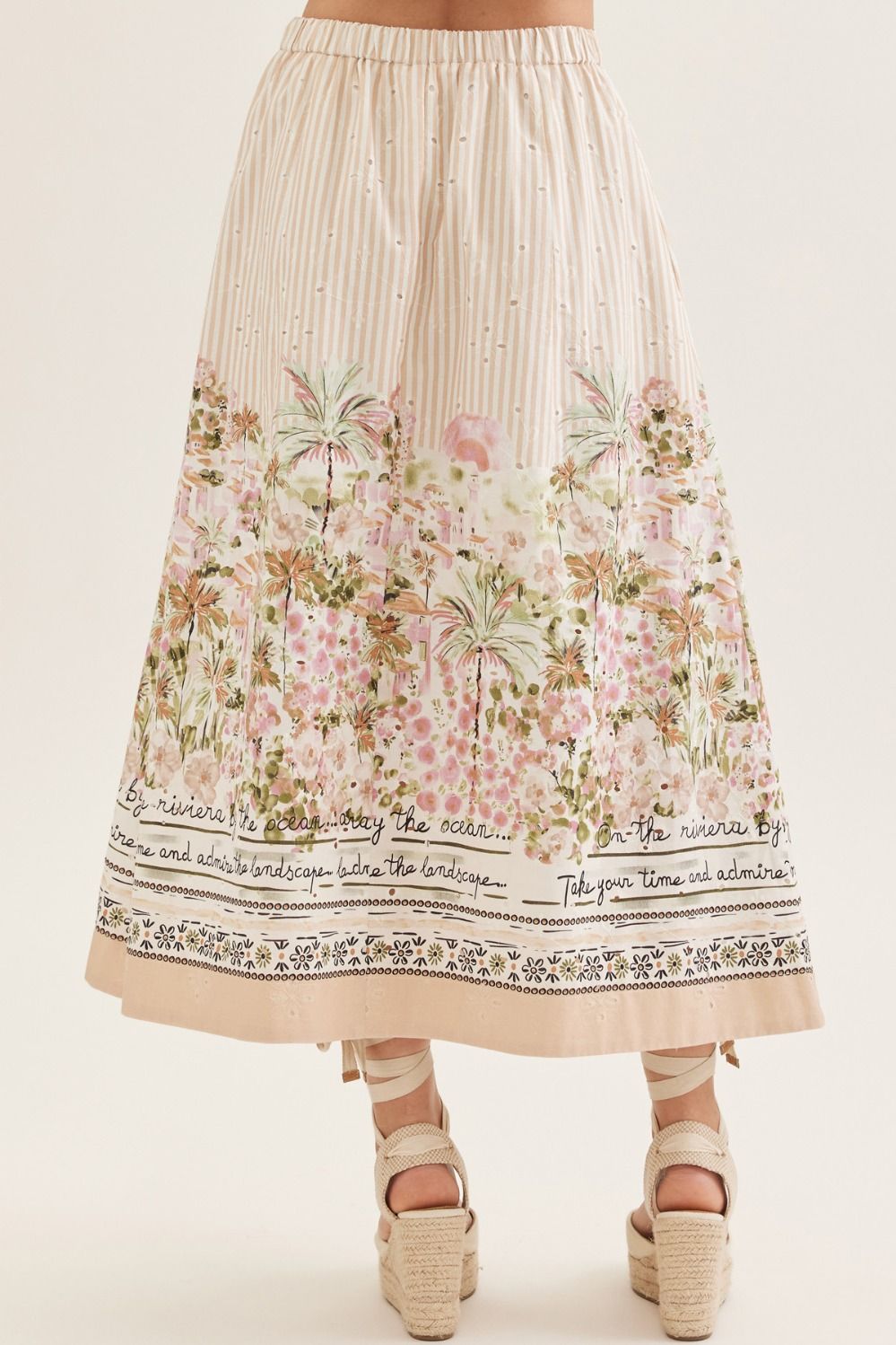 Amalfi Scenic Border Maxi Skirt