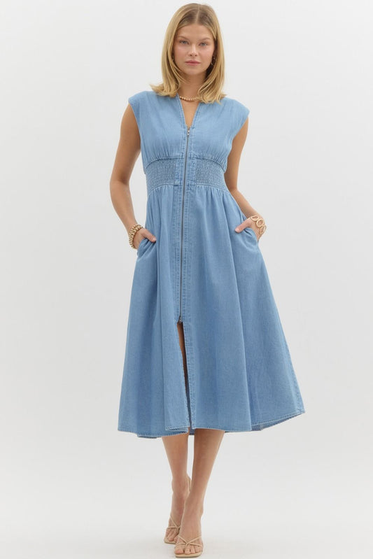 Mackenzie Denim Midi Dress