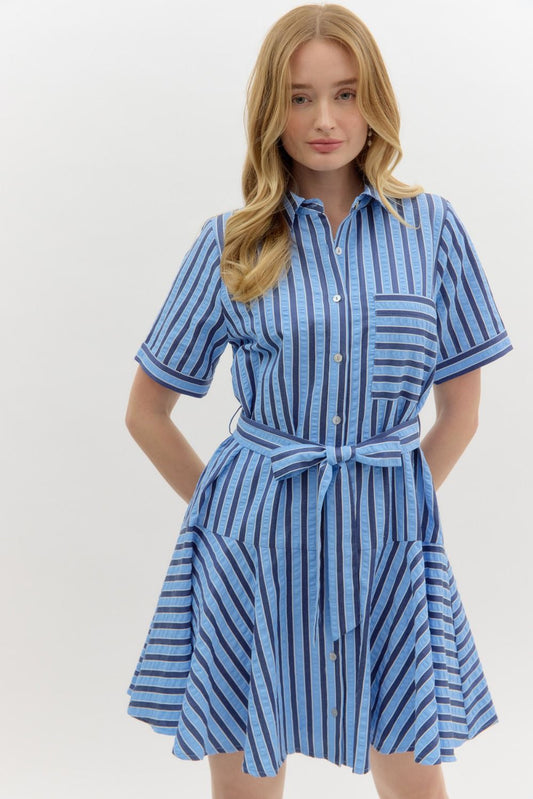Angela Striped Mini Dress