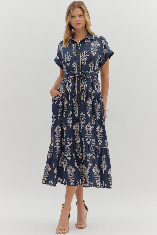 Althea Botanical Midi Dress