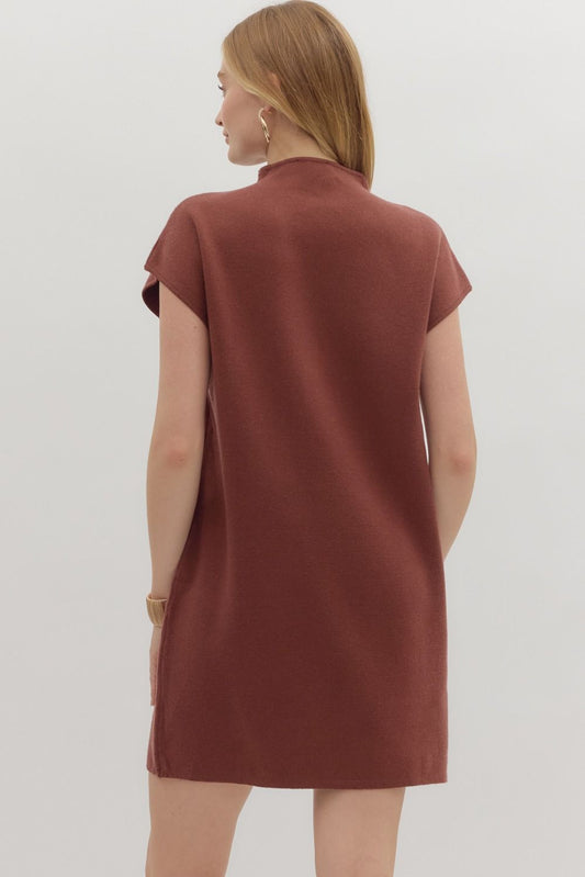 Thalia Knit Mock Neck Dress