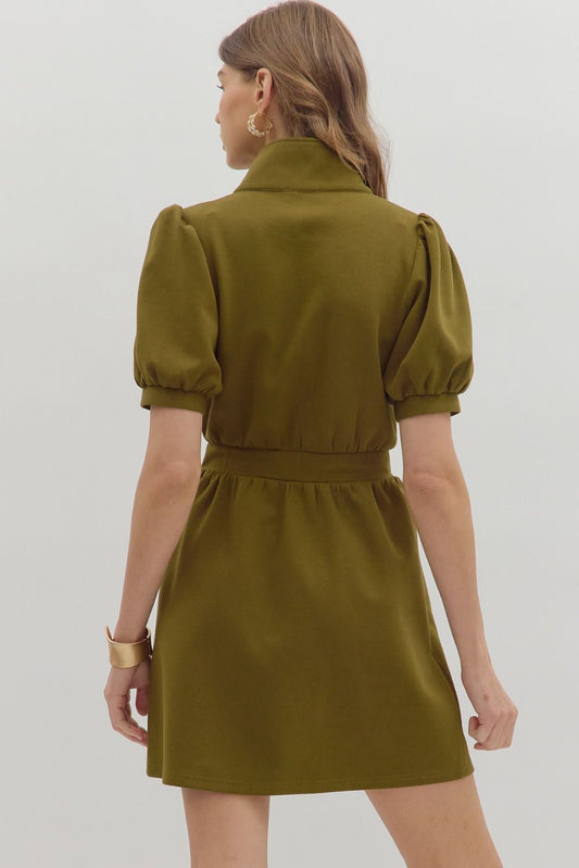 Renna Zip Front Mini Dress