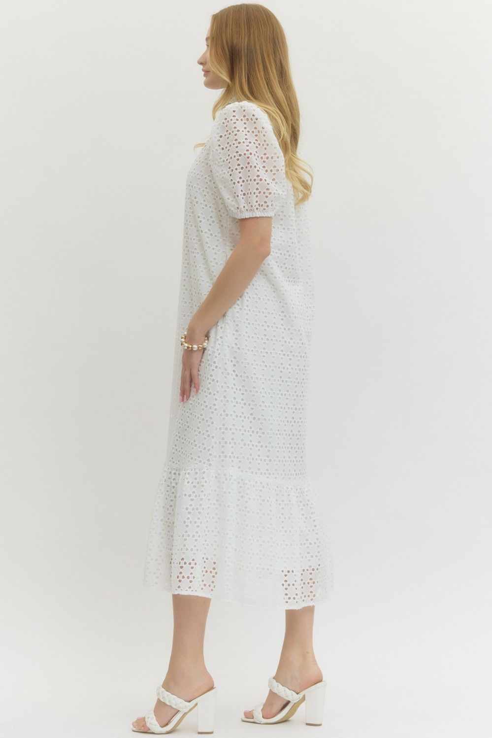 Sarah Eyelet Midi Dress