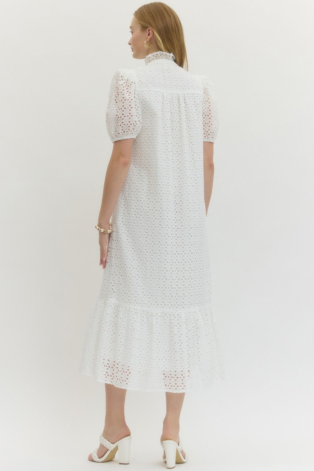 Sarah Eyelet Midi Dress