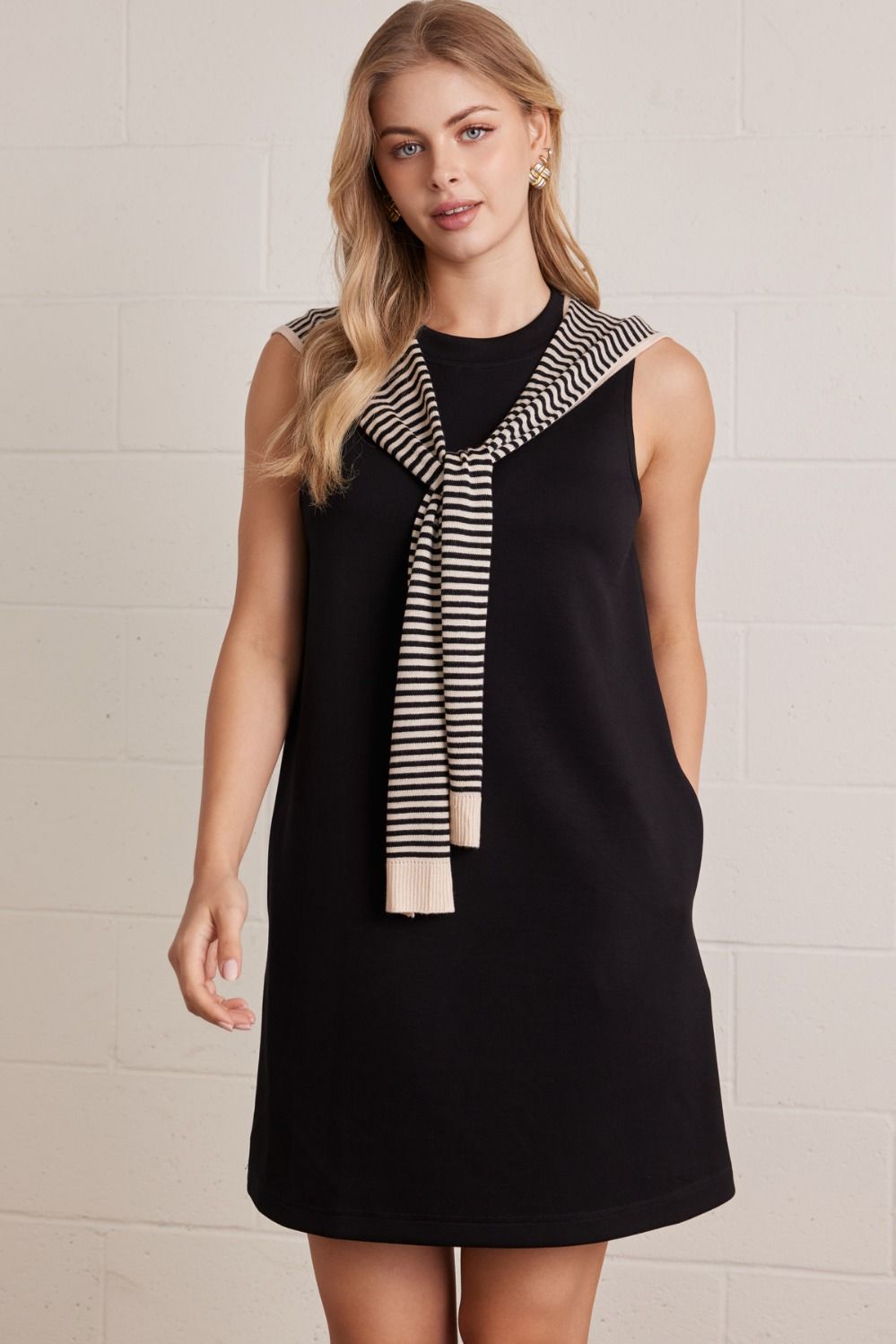 Sienna Sweater Scarf Knit Mini Dress