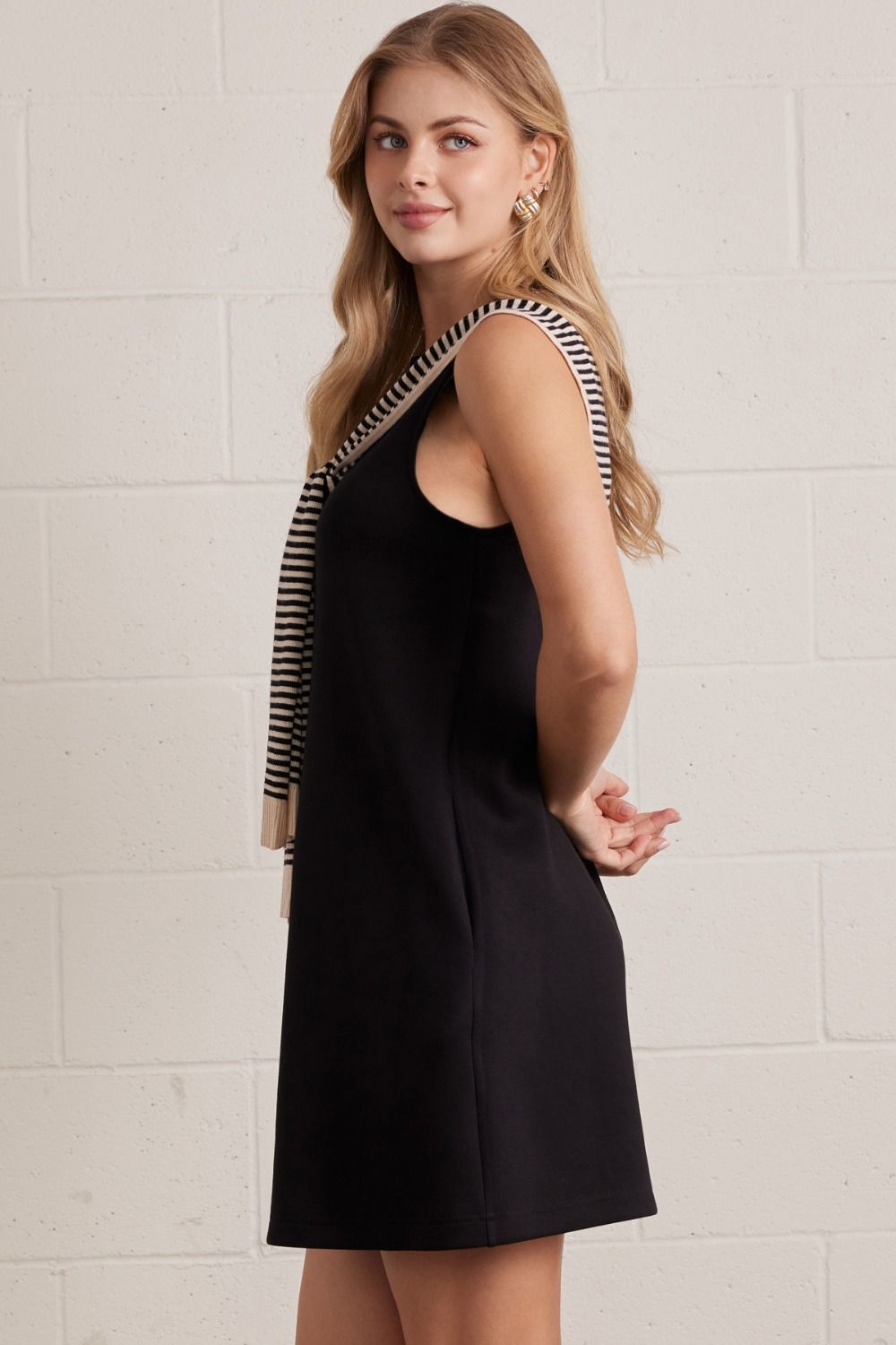 Sienna Sweater Scarf Knit Mini Dress