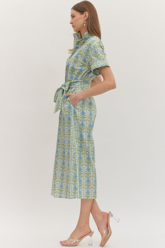 Celeste Botanical Midi Dress
