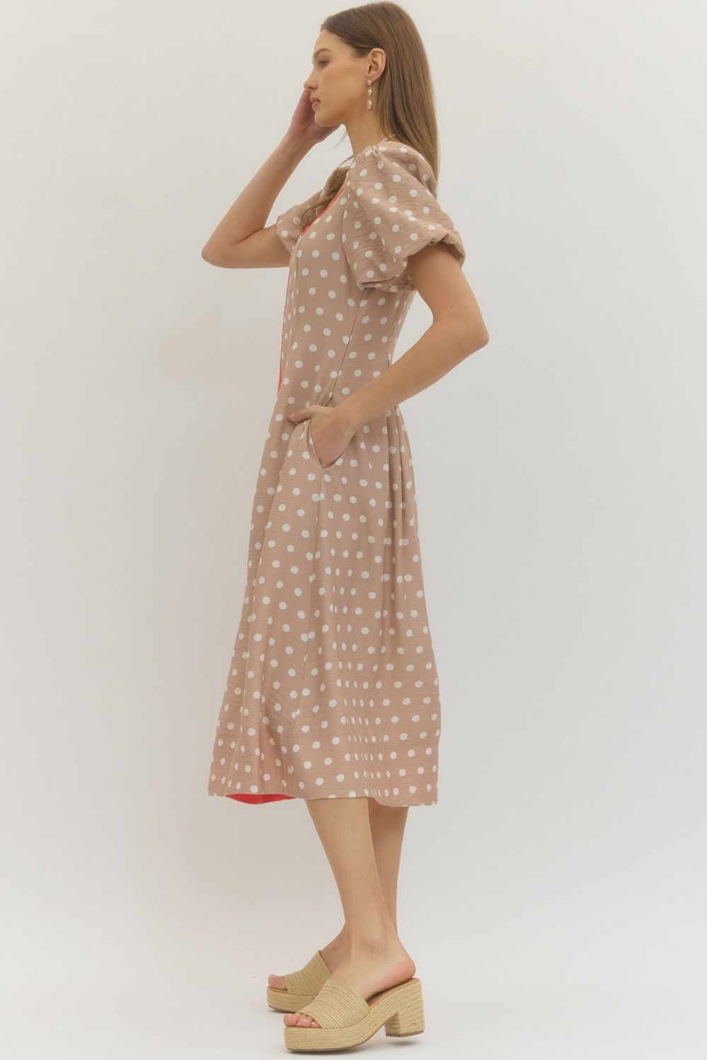 The Simone Polka Dot Midi Dress