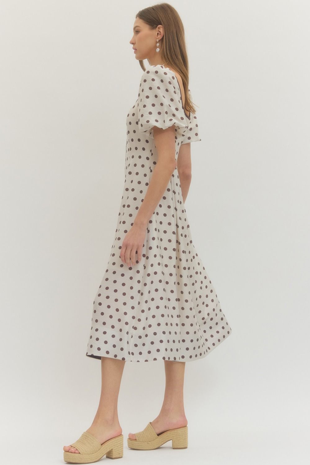 The Simone Polka Dot Midi Dress