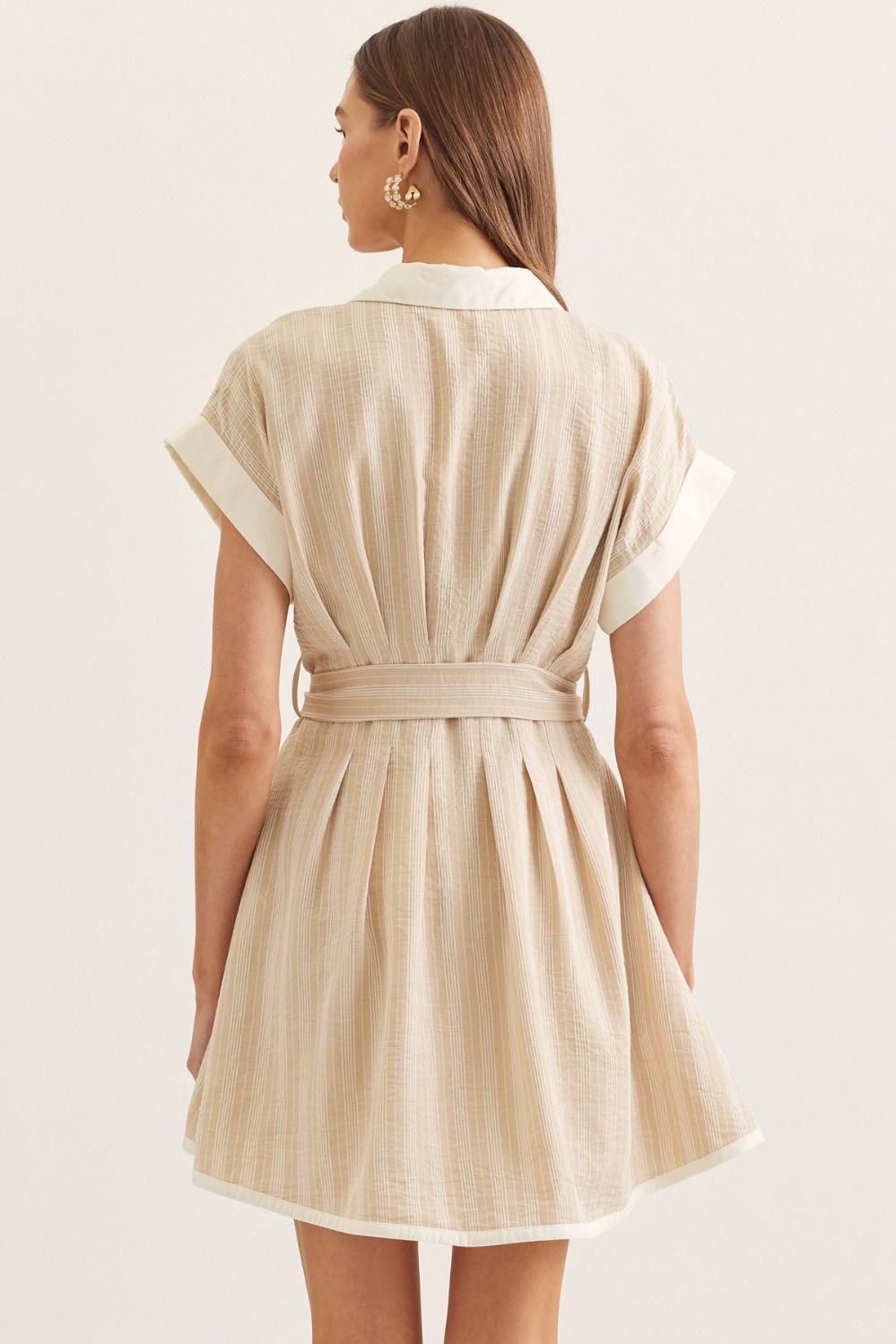 Danielle Striped Belted Mini Dress