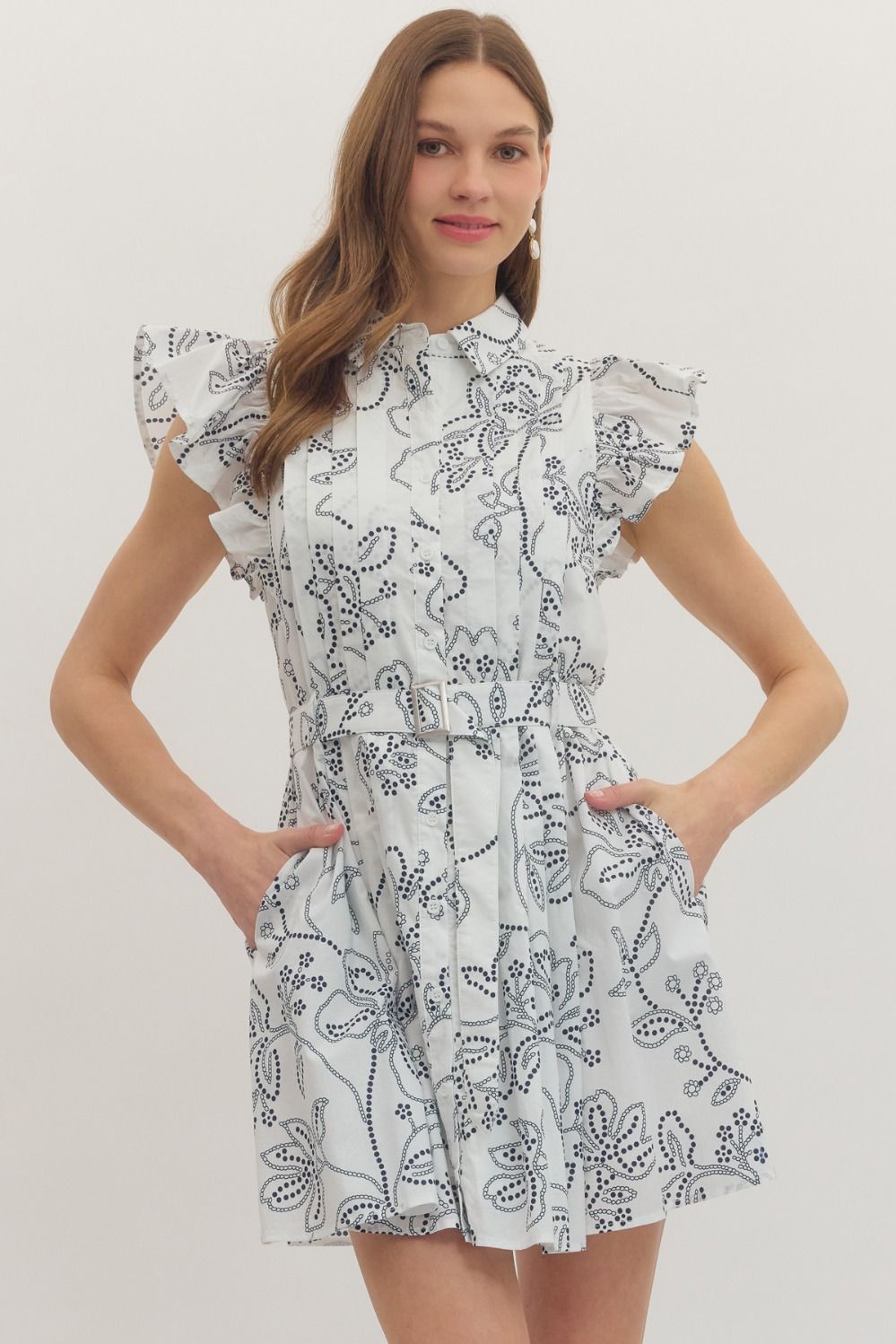 The Brielle Floral Ruffle Mini Dress