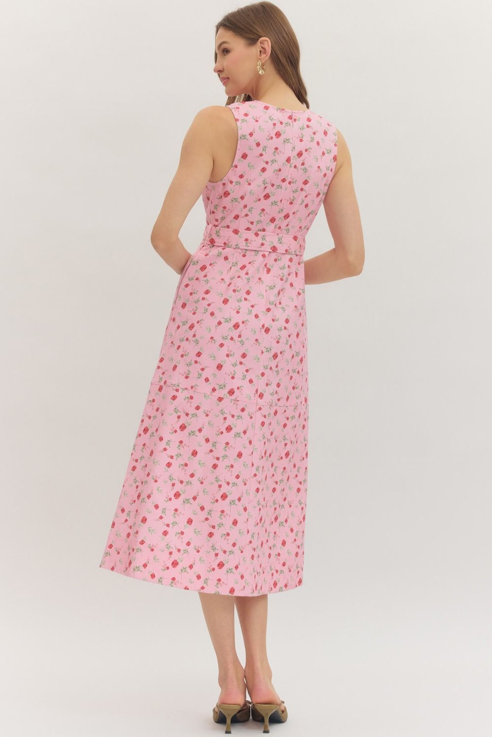 Delilah Floral Belted Midi Dress