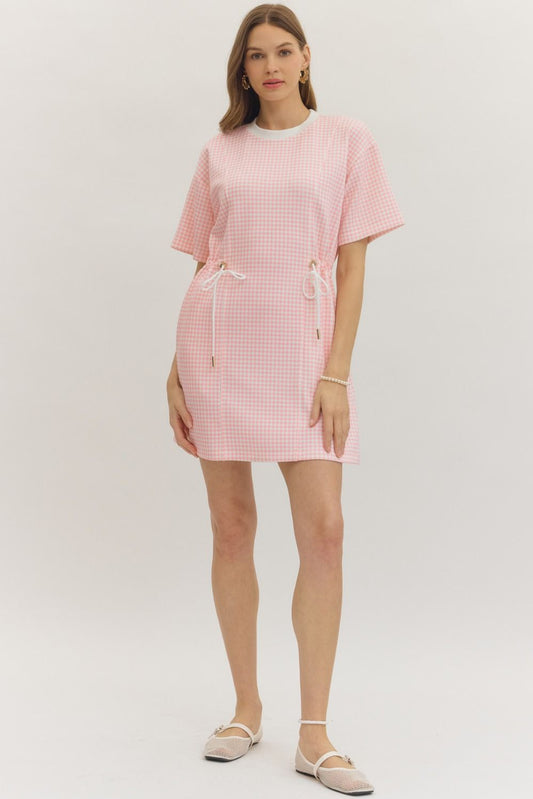 The Brianna Check Print Mini Dress