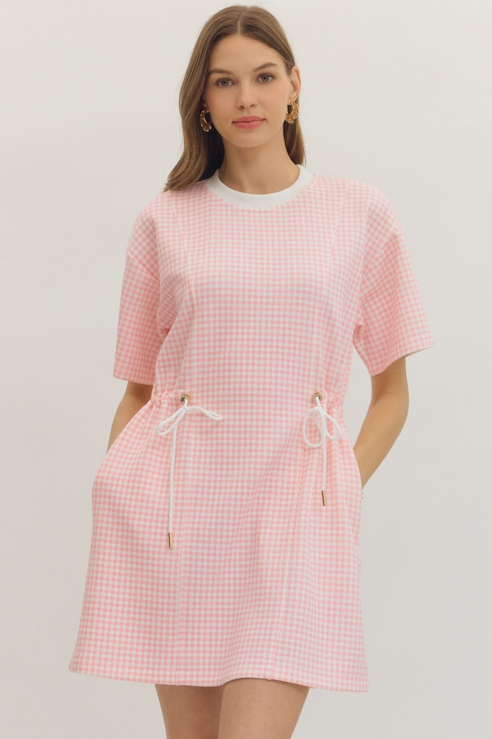 The Brianna Check Print Mini Dress
