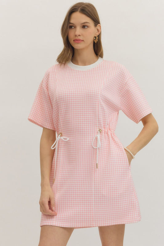 The Brianna Check Print Mini Dress