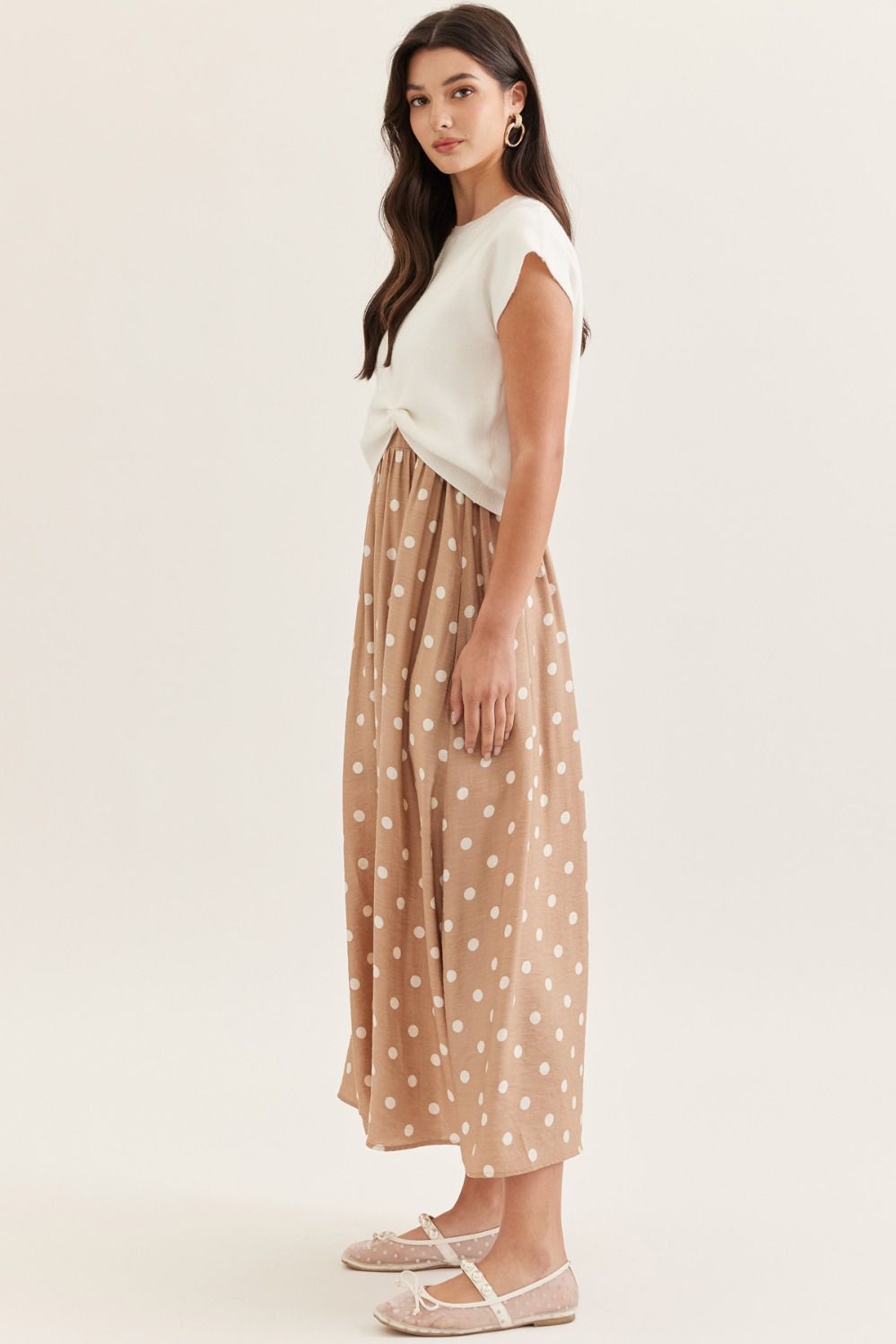 The Danielle Layered Polka Dot Midi Dress Set