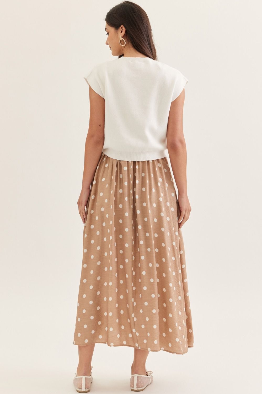 The Danielle Layered Polka Dot Midi Dress Set