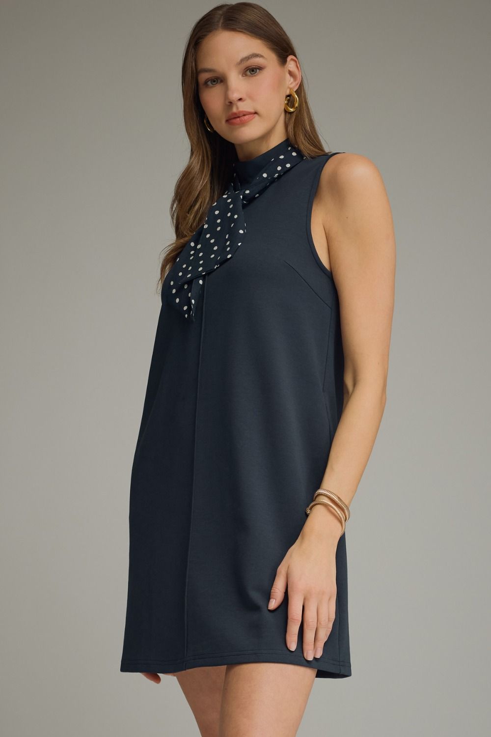 Paige Scarf-Tie Mini Dress